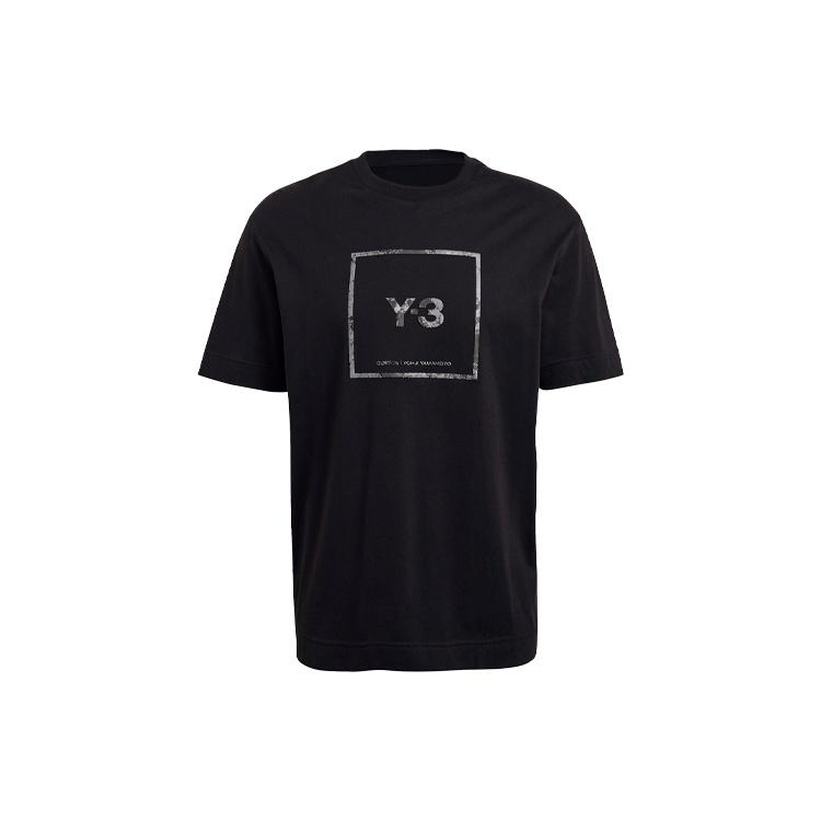 adidas Y-3 SS21 Reflective Square Logo Short Sleeve Unisex Black GV6060 S