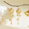 Metal Scallop Long Tassel Earrings for Women Starfish Conch Shell Imitation Pearl Drop Earrings Simple Summer Vacation Jewelry