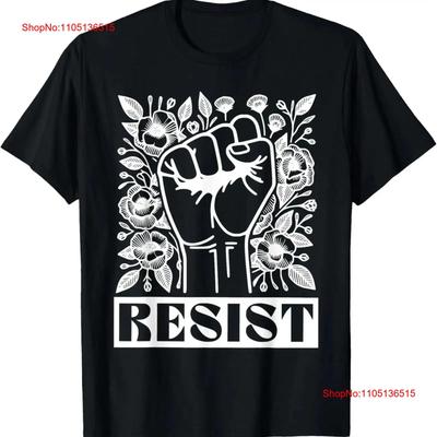 Widerstand Floral Politischer Protest Starke Frauen T-Shirt vintage Gewaschen Weich Lässig Mann Leicht Mode Oberteil Für Jeden Tag
