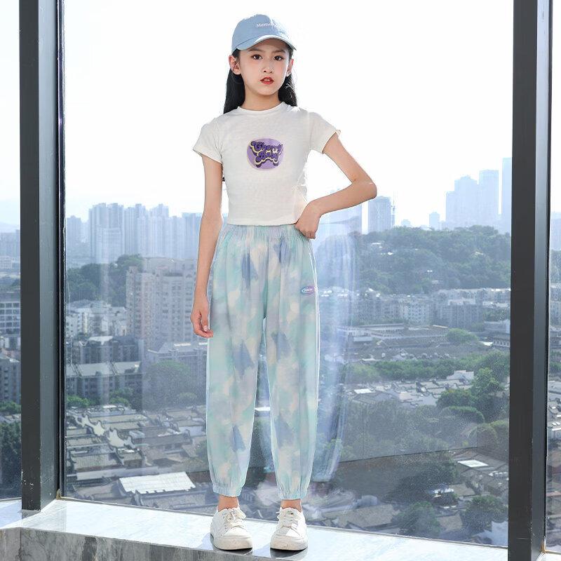 Moonkids Girls  Quick-Dry Ice Silk Summer Two-Piece Set 150cm