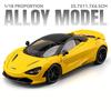 1/18 McLaren 720S Alloy Track Racing Car Model Diecasts Metal Sports Car Vehicles Model Simulation Sound Light Collection Kids Toys Gift