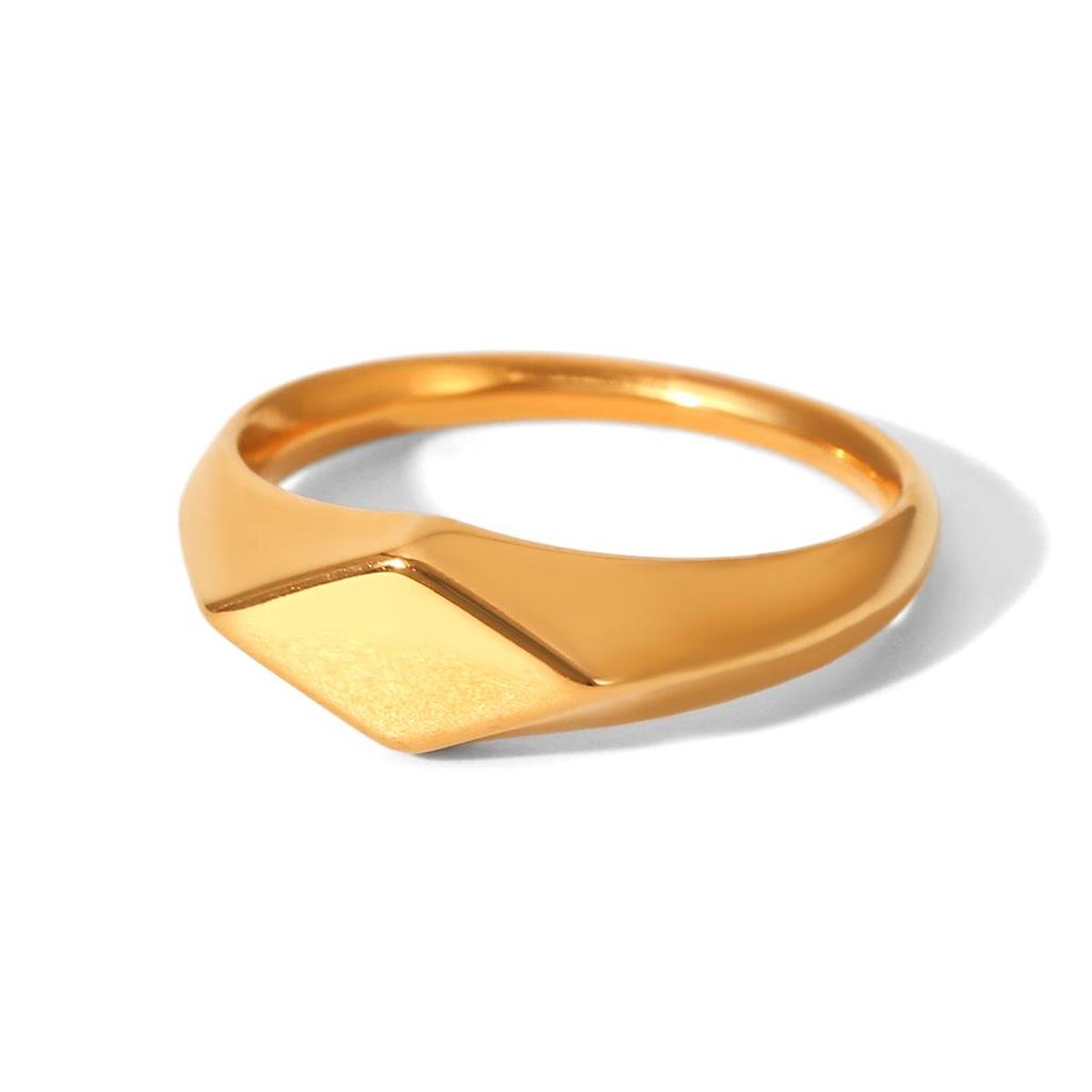 Anello in Acciaio Inossidabile a Fascia Larga: Gioielli alla moda, versatili e lisci per donna