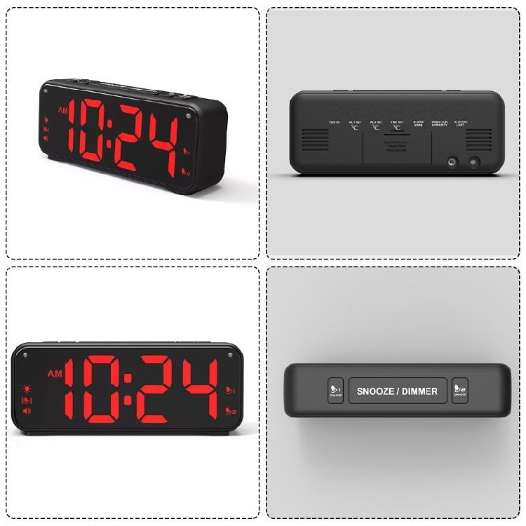 USB Connectives Vibratings Alarm Clock with Fashionable Look for Bedroom and Travel Use