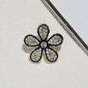 Fashionable Brooches for Woman Shiny Rhinestone Alloy Flower Decorative Brooch Women's Blouse Accessories