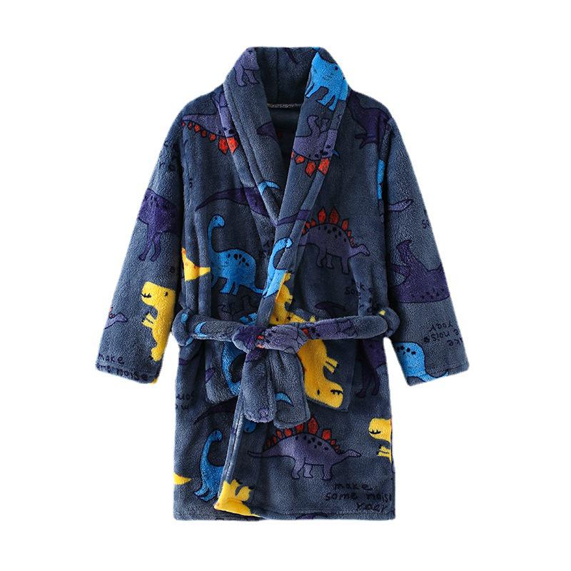 Kids' Autumn/Winter Flannel Pajamas & Bathrobes – Matching Parent-Child Sleepwear