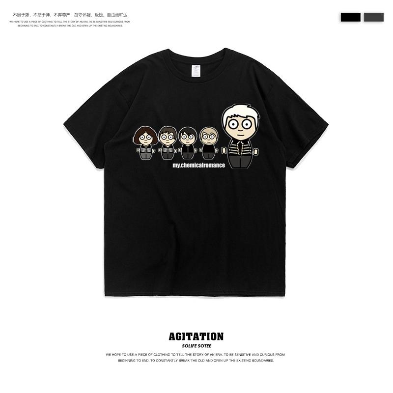 My Chemical Romance Rock Band Short Sleeve T-Shirt MCR Men's Top Oversized T Shirt T Shirts for Men