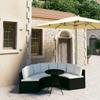 Day and Night - Day and Night 5-piece Garden Sofa Set and Black Synthetic Rattan Cushions