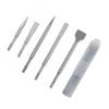 5PCS Brocas Cinzel de Impacto Haste Redonda Aço 40Cr Cinzel para Martelo Rotativo Tipo Ponta Cinzel Tipo Plano