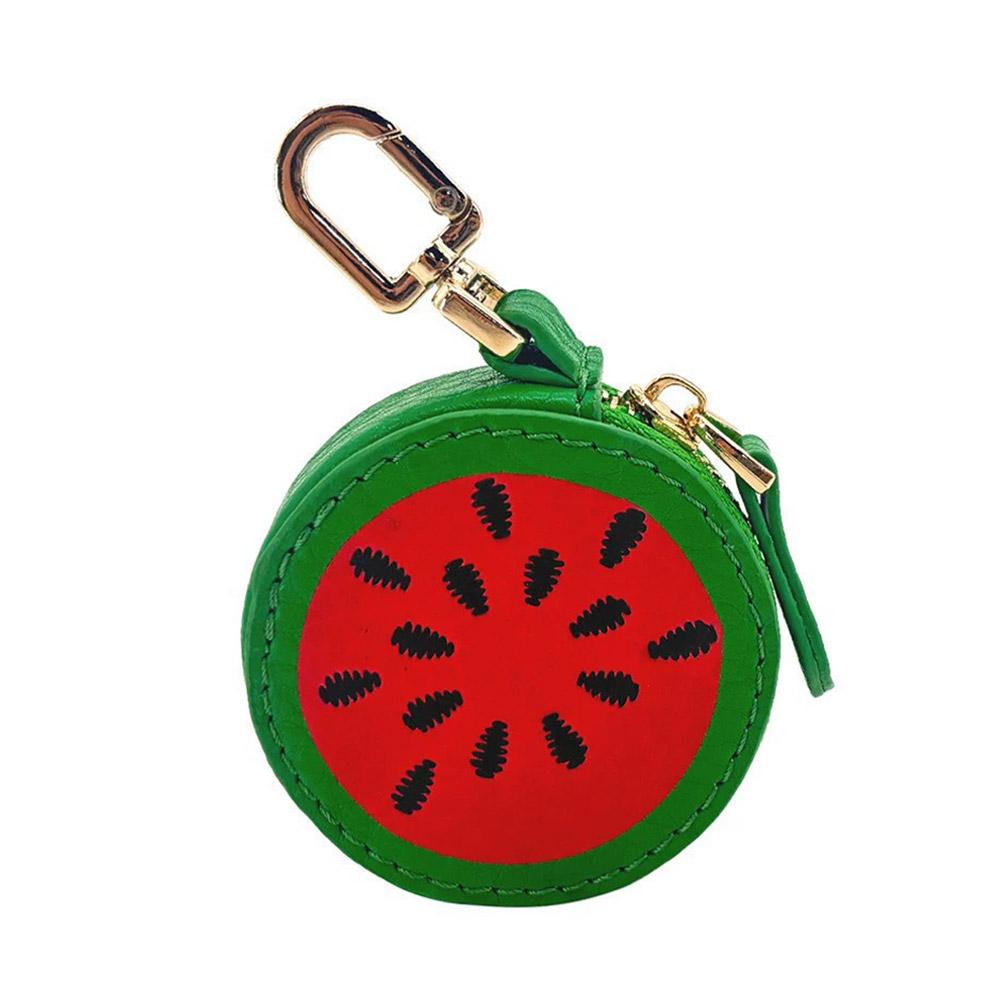 

Fruit-Shaped Coin Purse Wallet with Keychain, Zipper Closure, Polyester Lining - Cute Orange & Blueberry Design, Durable