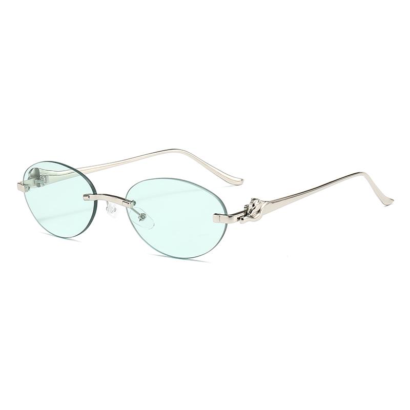 Xiaomi Women Rimless Oval Sunglasses UV400 Silver Alloy Temples Multi Color Vintage Daily Fashion Shades