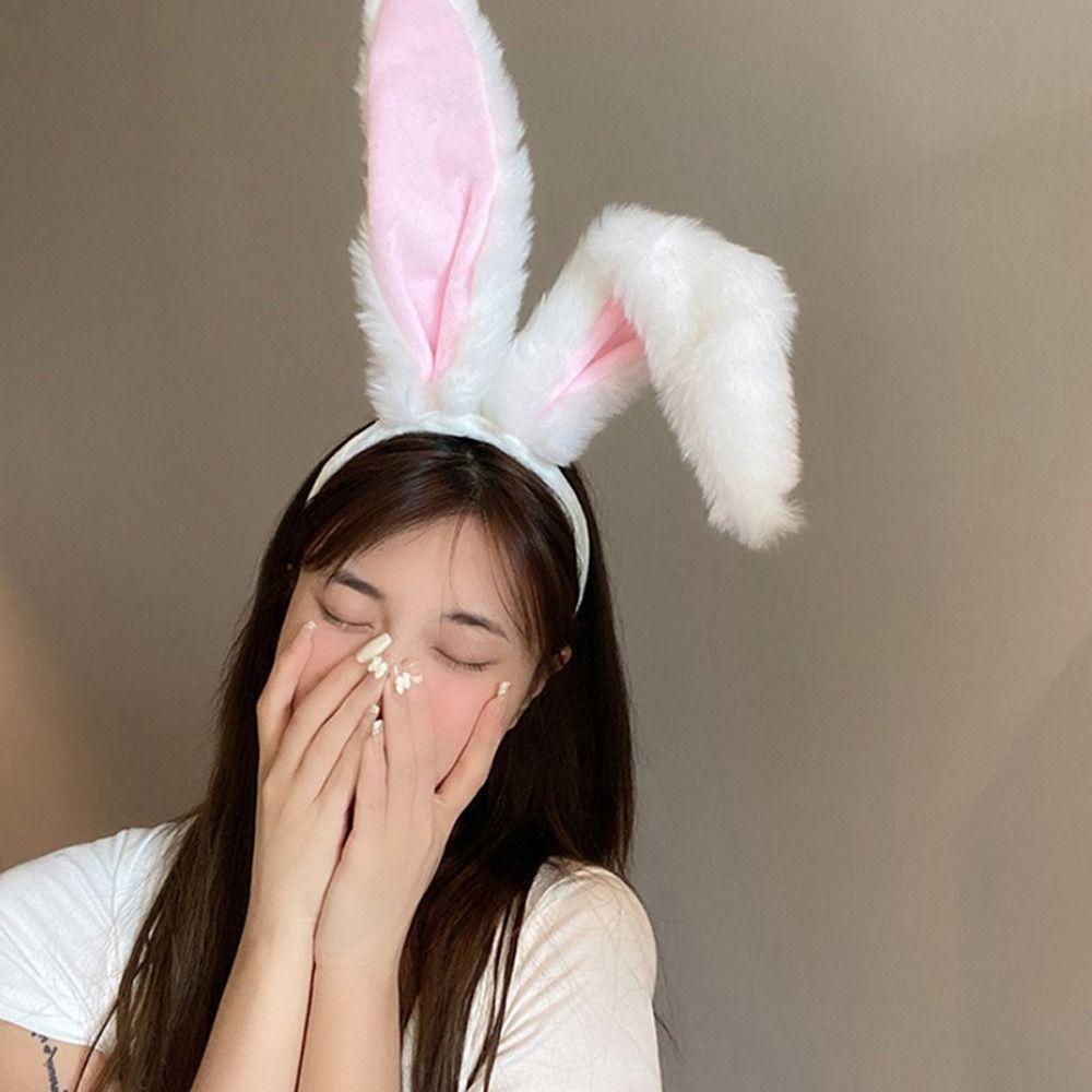 

Hair Accessory Fashion Headdress Rabbit Ear Cosplay Headwear Girl Headband Hairband Plush Hair Hoop