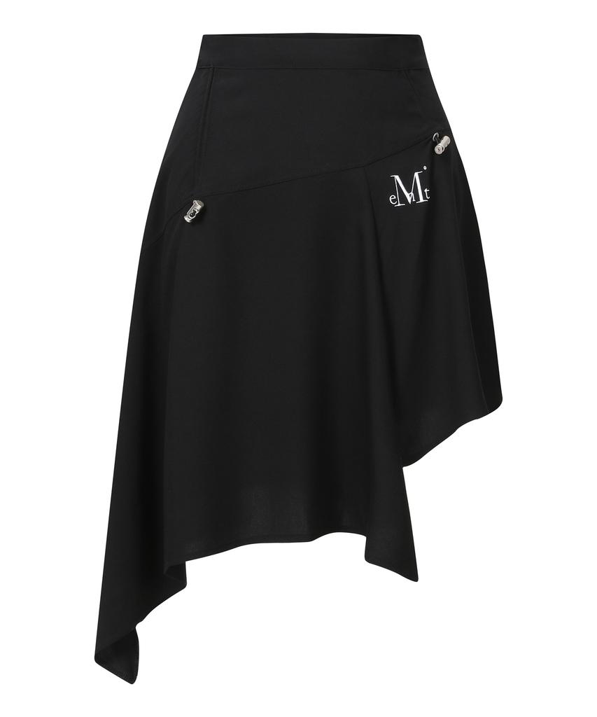 Mucent Nuage Shirred Asymmetrical Skirt