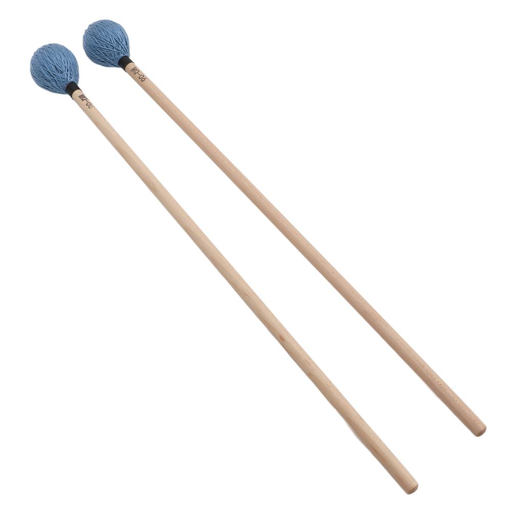 1 Pair Marimba Mallets Medium Hard Yarn Head with Maple Handle for Percussion Playing MQ‑06