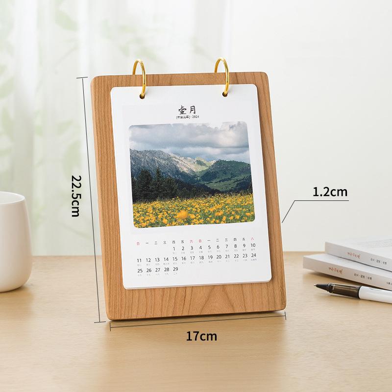 

Desktop calendar business office desktop creative literary wooden calendar work note calendar