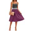 Sleeveless Adjustable Strap Dress with Pockets Casual Striped Print Midi Dress for Women Summer Everyday Wear