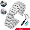316L Solido Estremità Curva Acciaio Inossidabile Cinturino per Orologio Due Interfacce Catena per Orologio 16 18 19mm 20mm 21mm 22mm 23mm 24mm Braccialetto Strap