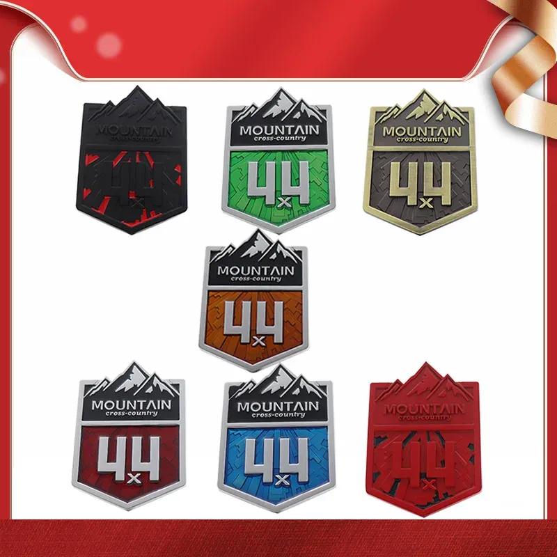 3D Metal 4X4 Mountain Cross Country Badge Auto 4WD Emblem Car Stickers For Car Styling Decals