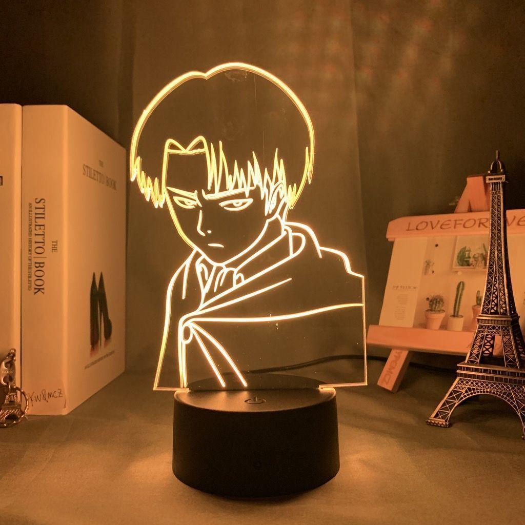 Attack On Titan Levi Mikasa Eren USB 7 Colors LED Night Light