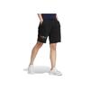 Adidas Sport Life Series Embroidered Letter Drawstring Casual Shorts Women Bottoms Black HS6830