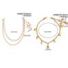 Beads Pearl Waist Chain Cross Pants Chain Retro Tassel Jeans Chain  Female