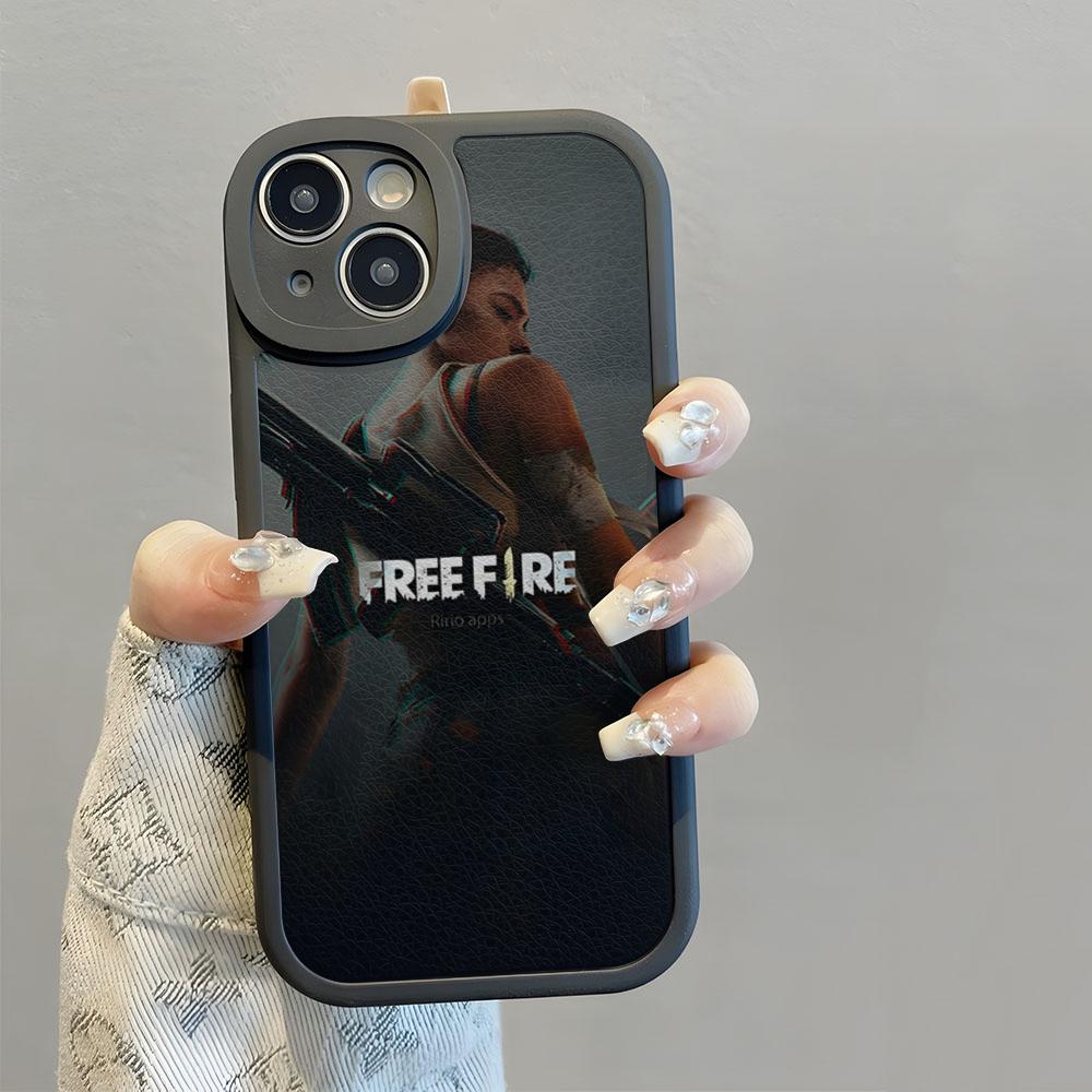 

Free Fire Game Phone Case For IPhone 16 14 13 11 12 Pro Max Mini X XR XS Taiping 8 Plus Mini Lambskin Silicone Shell Cover iPhone13 ProMax