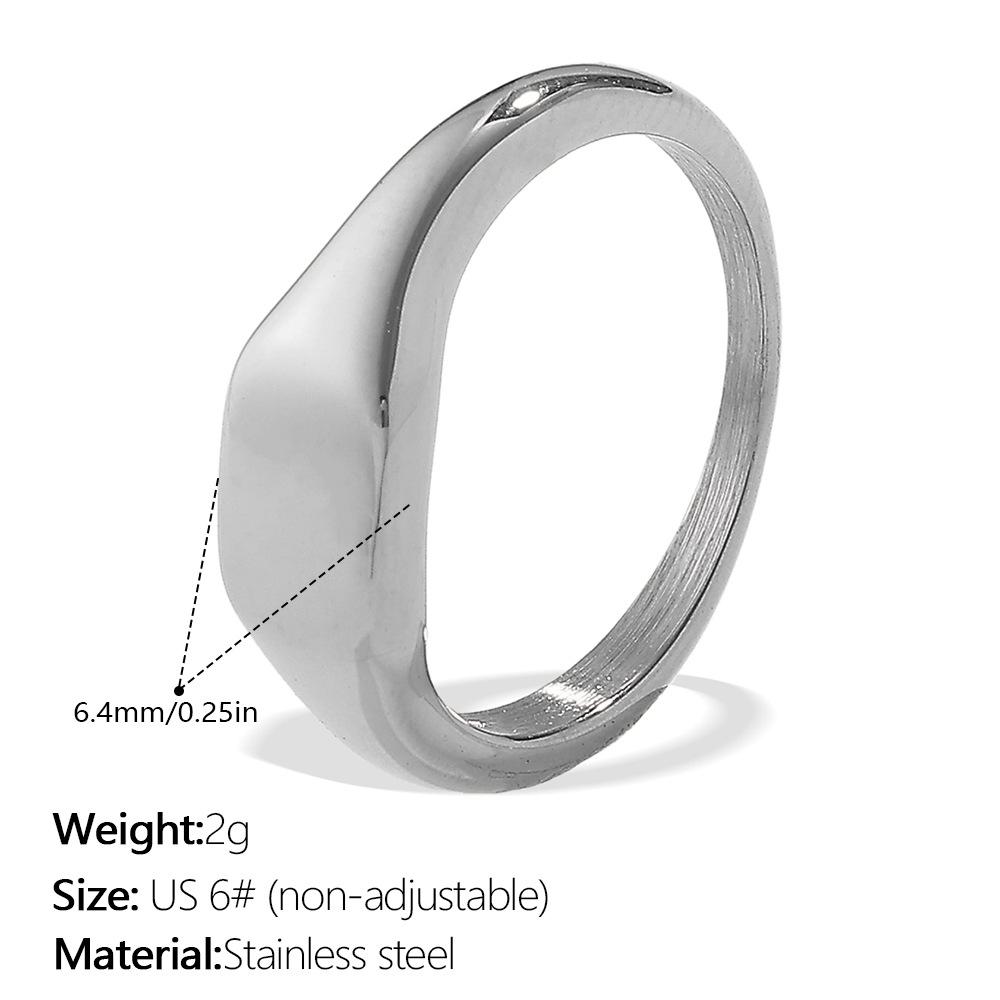 Europe, America 2025 carved ring trend stainless steel plated 18K gold men and women wear ring