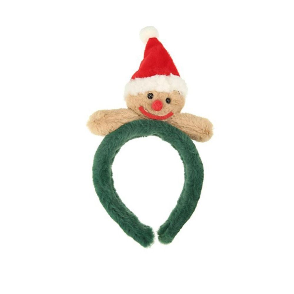 Elk Hair Hoop Antlers Headband Christmas Decoration Red Christmas Hat  Festival Decoration