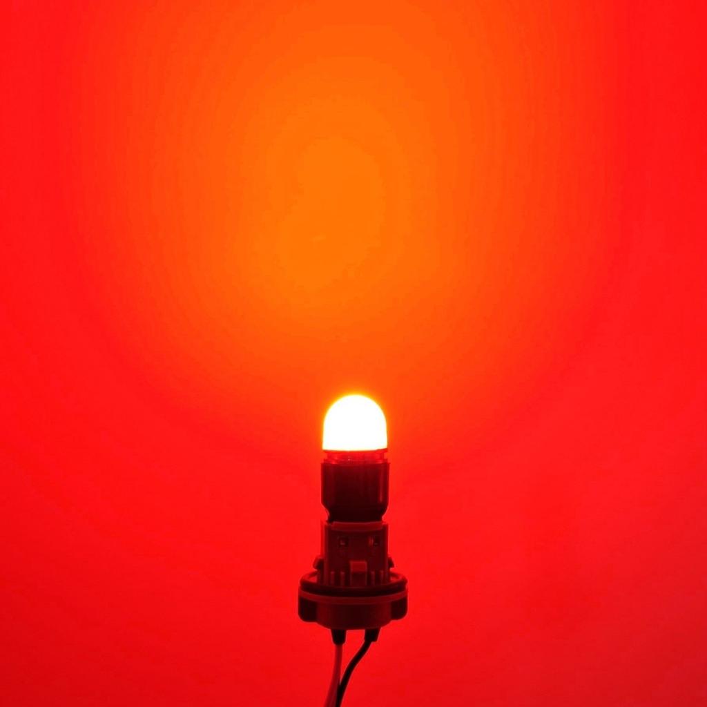 2 Pcs W21W LED Bulb 7440 12V CANBUS 900lm Red Off- Road