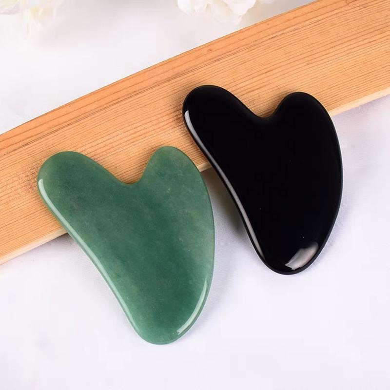 1Pc  Stone Gua Sha Massage Board For Face Rose Quartz Guasha Plate Jade Face Massager Scrapers Tools For Face Neck Back Body