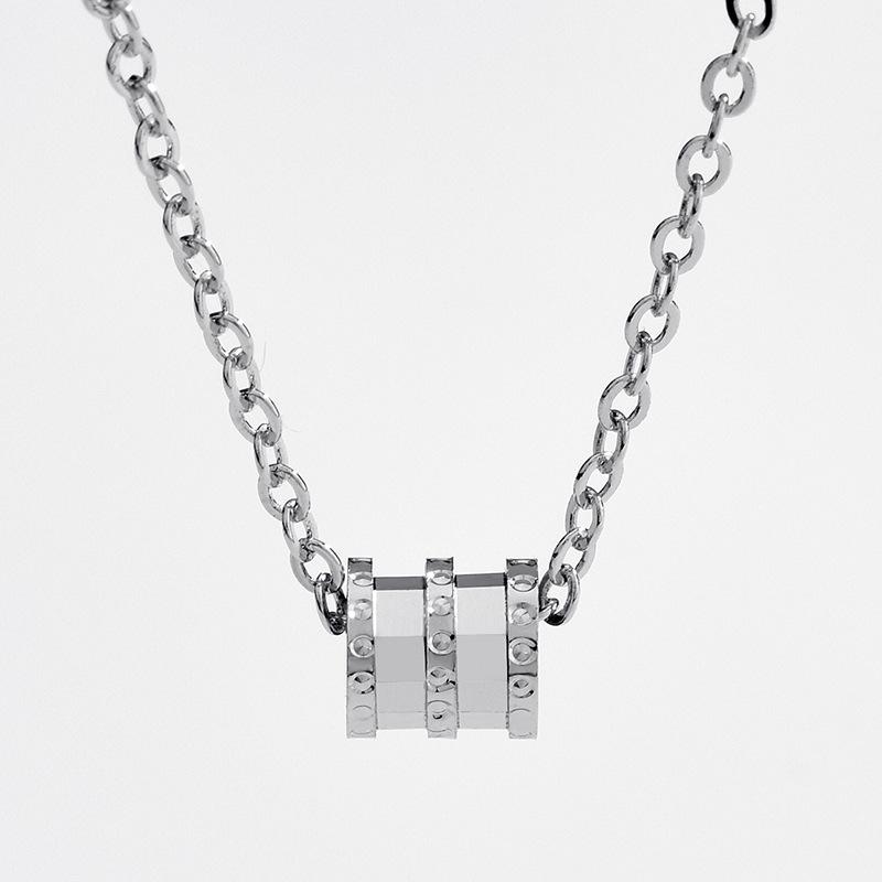 The Same 925 Silver Small Waist Necklace 18K Rose Gold, Light Luxury Cnc Faceted Collarbone Chain