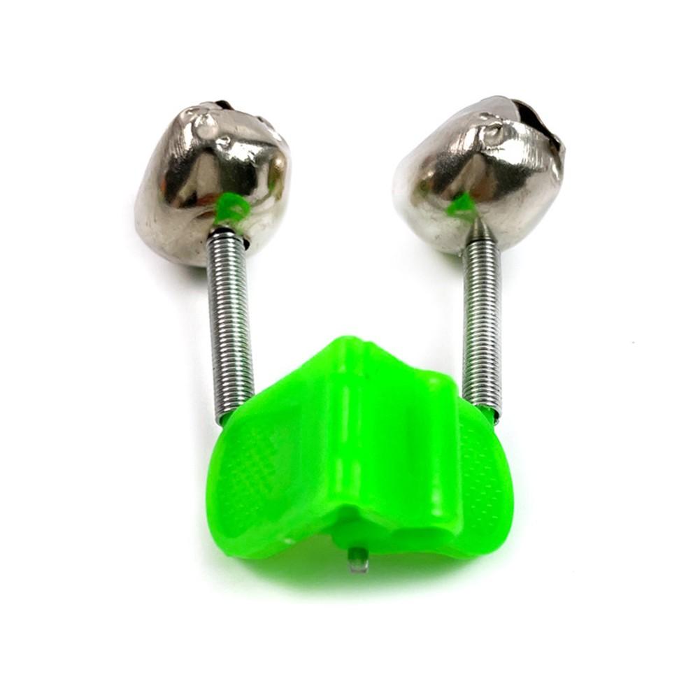 BITE ALARM Segnalatore acustico da pesca 4,5X2,5X2cm 7g Doppio campanello Verde