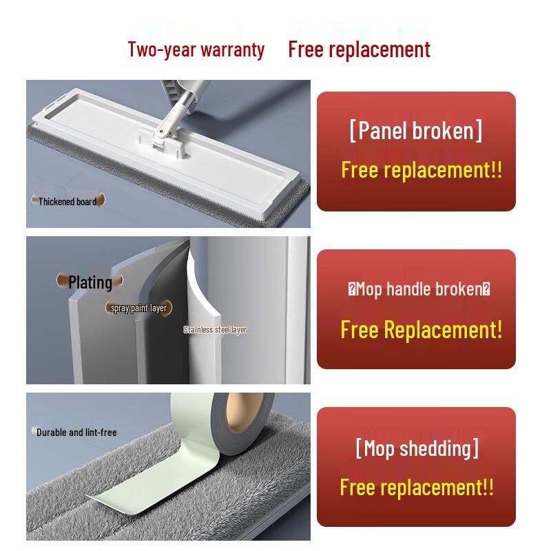 Großer Freihand-Nass- und Trocken-Flachmopp