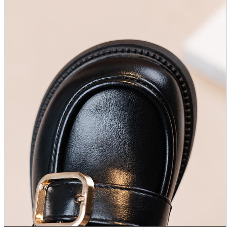 Spring and Autumn New Style Girls' Breathable Soft Sole Lightweight Leather Shoes