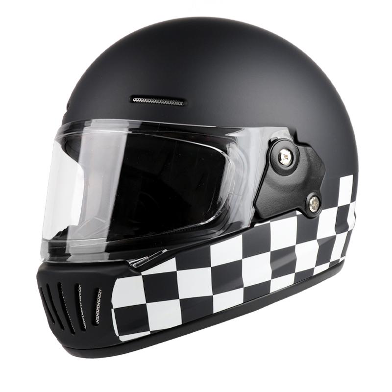 

Мотоциклетные шлемы для мужчин и женщин, ретро шлемы-фулфейсы, электромотоциклы, сезонный синий тренд, зимний мотоциклетный бег ч M бежевый