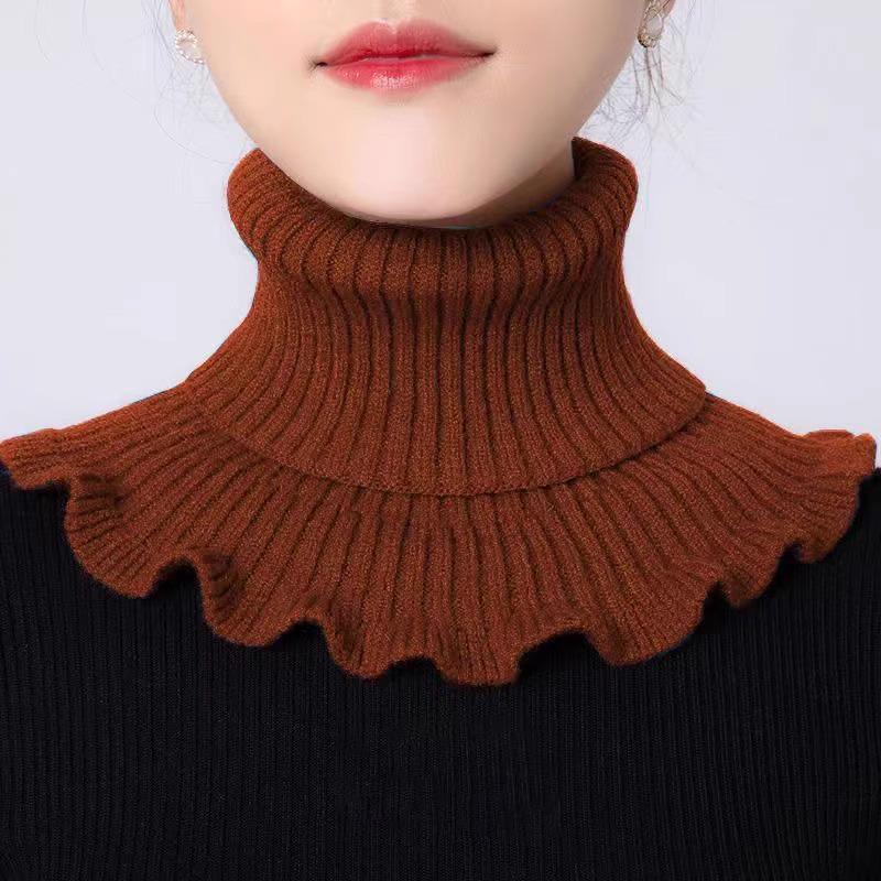 Women's Cozy Cervical Neck Warmer Snood – Soft Core-Spun Yarn Pullover for Fall & Winter