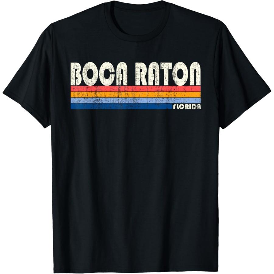 Vintage 70s 80s Style Boca Raton FL T-Shirt XXXXXL разноцветный