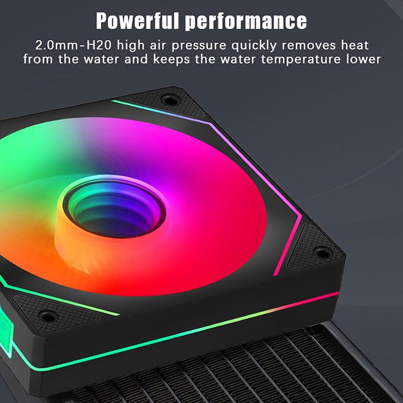 12Cm Argb 4 Pin Computer Case Fan Quiet Cooling 12V Large Air Volume 800-1600Rpm For Desktop Gaming Pc Build