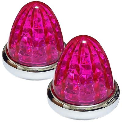 Customize 24V Truck LED Marker Lamp Side Marker Plated Ring 8 Sides Crystal Cut