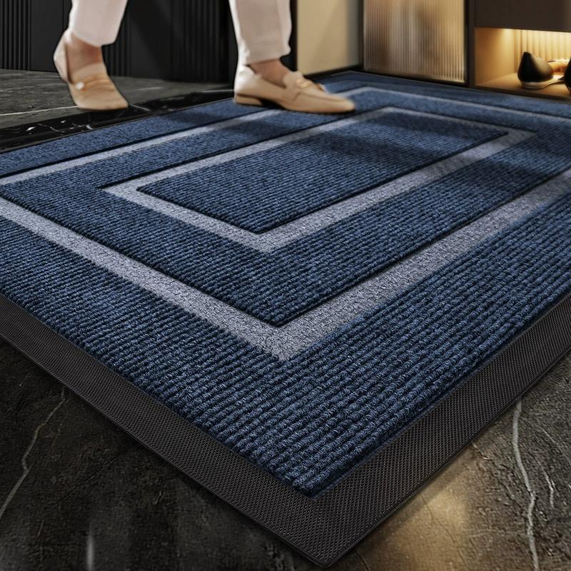 

Modern Simplicity Style Rubber Entrance Door Carpet Floor Mat Non-Slip Dust Removal Easy Clean Porch Door Wearresistant Foot Mat 45x75cm синій