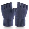 2020Outdoor Half Finger Gloves Women Men Winter Warm Wool Mittens Unisex Elastic Knitted Touchscreen Nonslip Fingerless Gloves