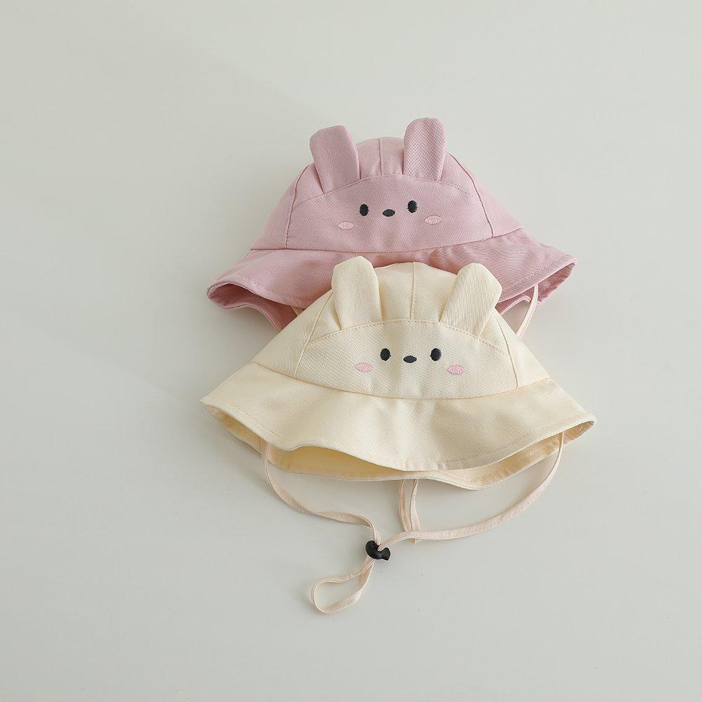 Baby Girls Sun Hat 48-50cm Cotton Panama Kids Bucket Hat UV Protection Baby Beach Hat Boys Girls Spring Summer Cute Ear Design