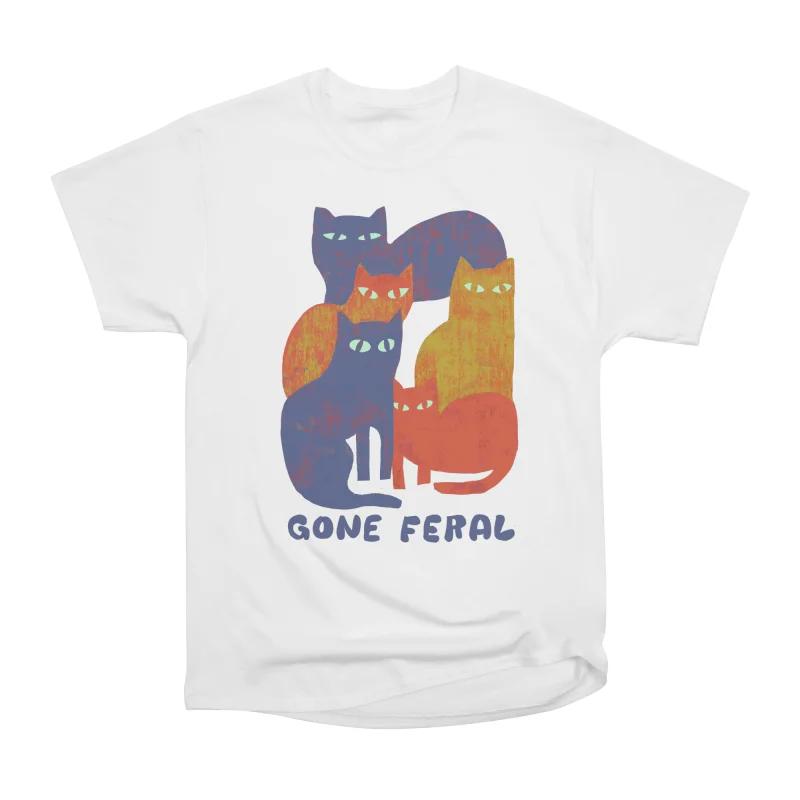

Men Casual Shirts Short Sleeves GONE FERAL White Tees Oversized T-shirts S белый