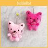Cute Cat Plush Toy Keyring With Pp Cotton Filling For Gift And Collection