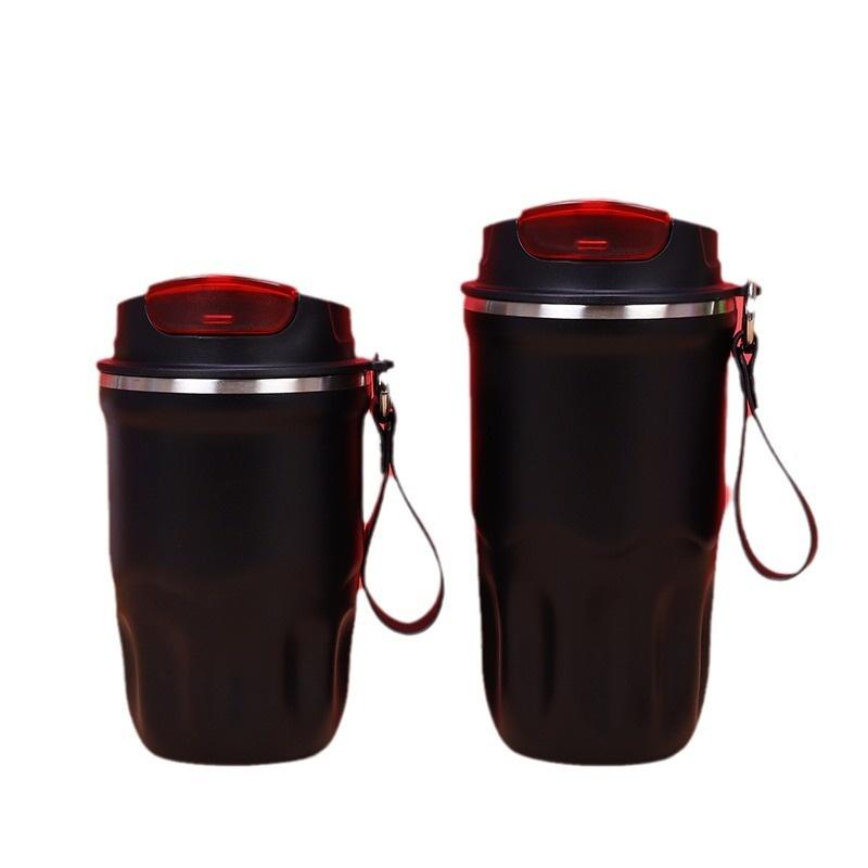 New Solid Color Thermal Insulation Water Cup Coffee Cup with Lifting Rope, Direct Drinking Water Cup for Outdoor Travel