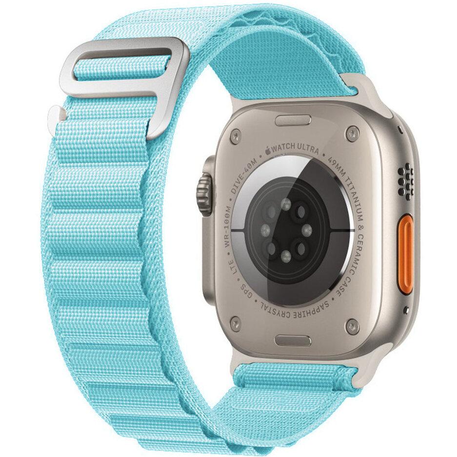 Nylon Strap for Apple Watch 1/2/3/4/5/6/7/8/9/10/11/SE Ultra 1/2/3 42/44/45/46/49mm, Blue