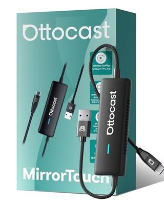 Ottocast Mirror Touch, Mirror Touch, Smartphone Spejl, CarPlay Trådløs Adapter, Viser Din Smartphones Skærm