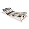 Slatted Bed Base Set 2 Pieces 42 Slats 7 Zone Support 70x200 cm