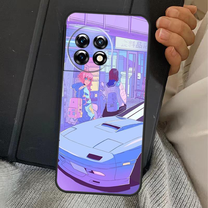 JDM Vaporwave Glitch Anime Case For OnePlus 15 13 12 11 13R 13T 10T 10R 12R OnePlus Nord 5 CE 2 3 4 Lite N20 N30 Cover