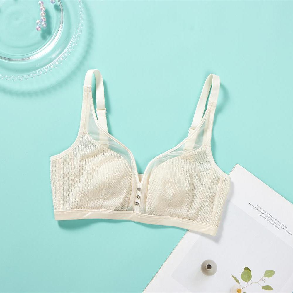 Sexy Mesh Underwear Women's Thin Anti-Sag No Steel Ring Bra