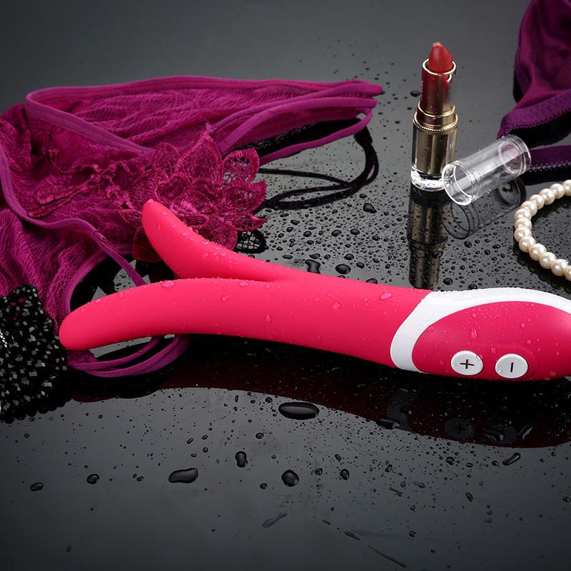 Αδιάβροχο πολλαπλών ταχυτήτων Δόνηση πολλαπλών λειτουργιών Sex Toy Διπλό μοτέρ Rabbit Vibrator G spot Massager